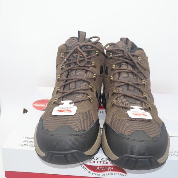 NEW Skechers Men's 13 Arch Fit Recon Beyonder WP Boots Brown Goodyear Outsoles - Picture 8 of 13